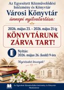 Pünkösdi nyitvatartás